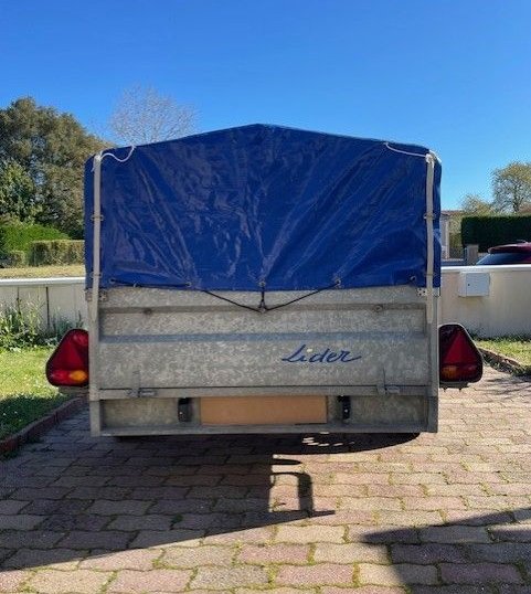 REMORQUE LIDER serie ROBUST Basculante avec Bache haute sur ossature 3