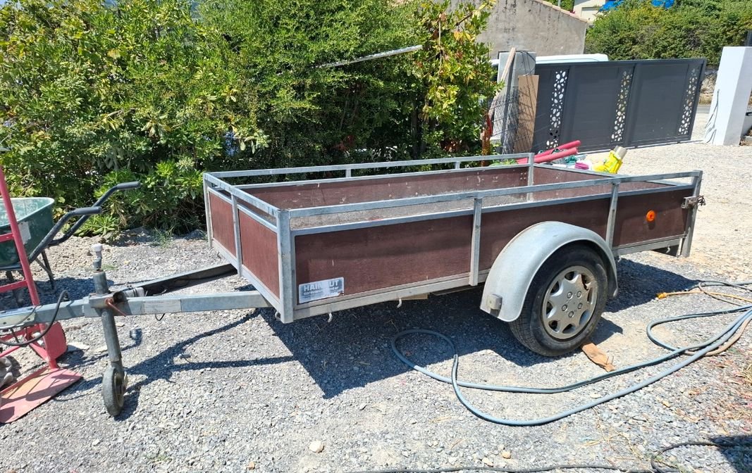 Remorque 2.50m x 1.25m intérieur 2