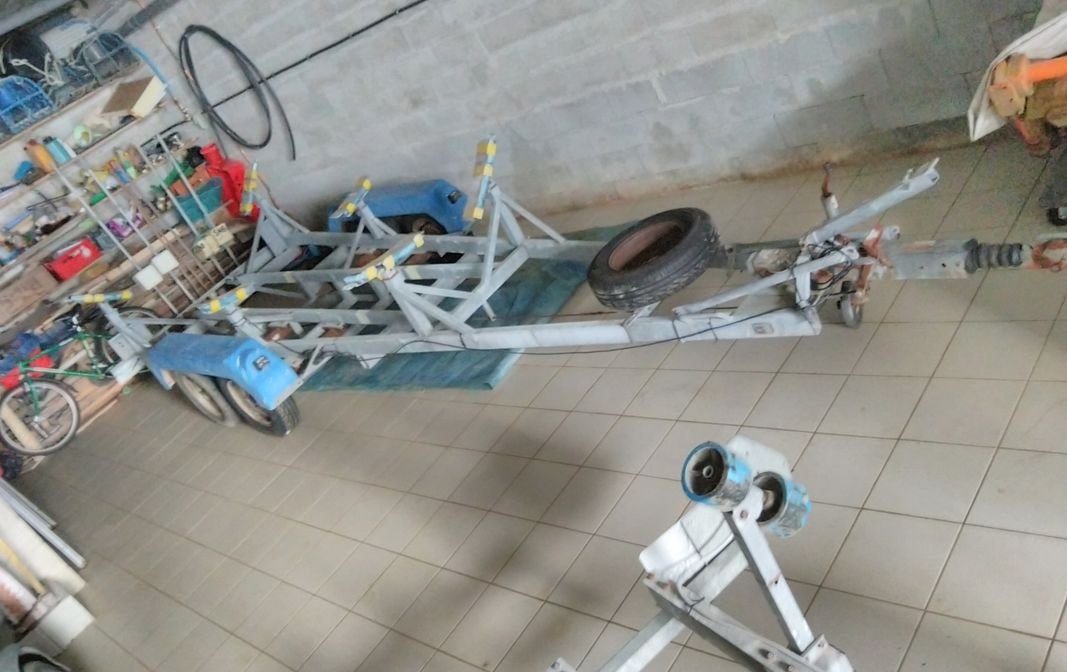 Remorque double essieux 2T, pour bateau jusqu'à 6.50m 2