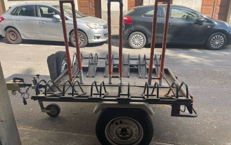 Remorque plateau professionnelle 6 à 8 vélos