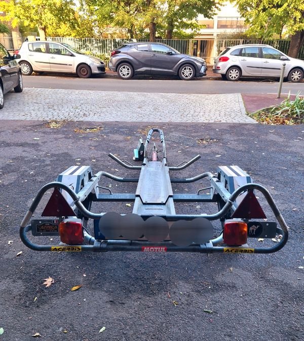 Remorque moto 1 rail 300 kgs ERDE