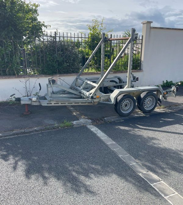Remorque Porte touret double essieux