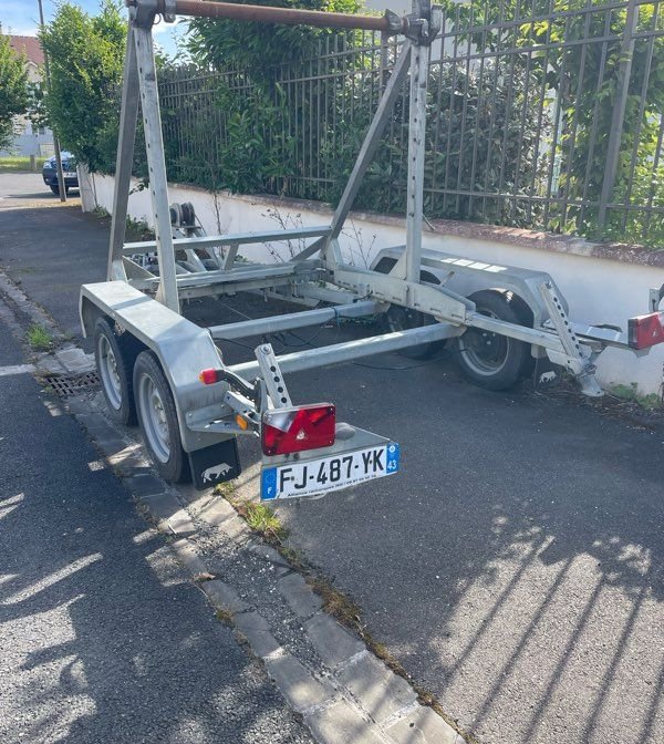Remorque Porte touret double essieux 2