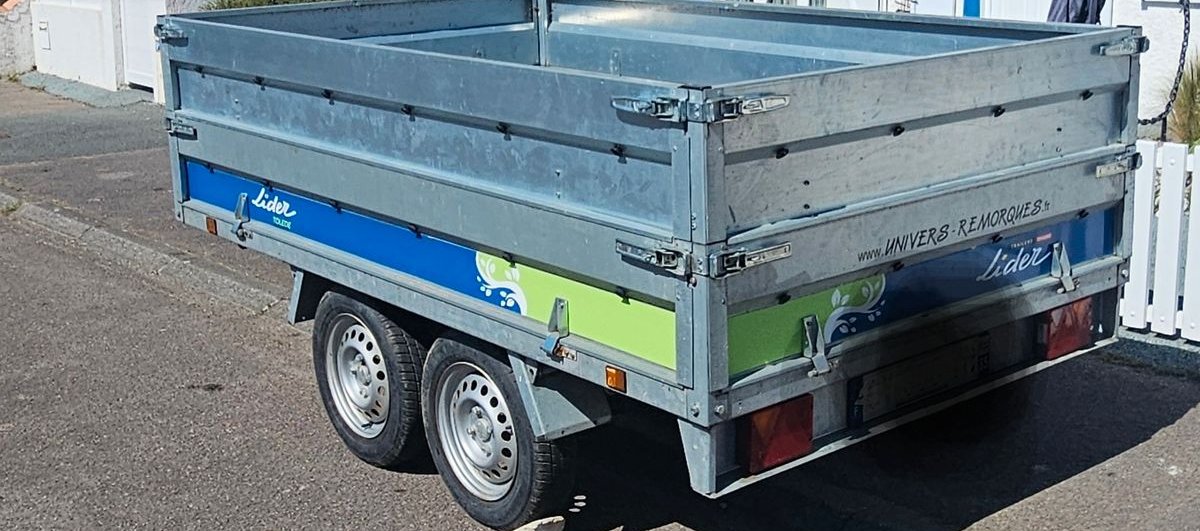 Remorque 2 essieux 750 kgs Lider Tolede