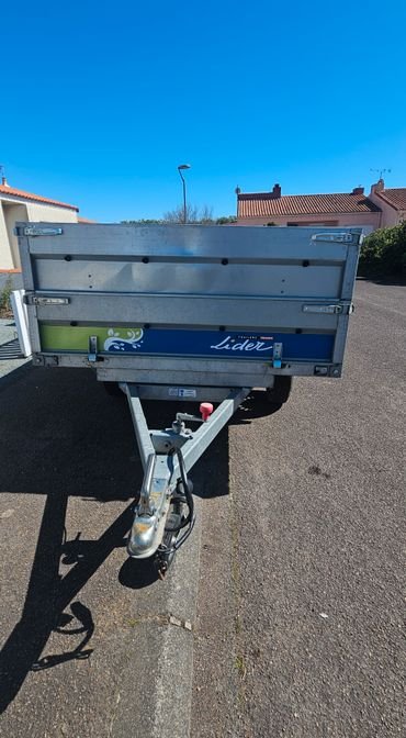 Remorque 2 essieux 750 kgs Lider Tolede 2