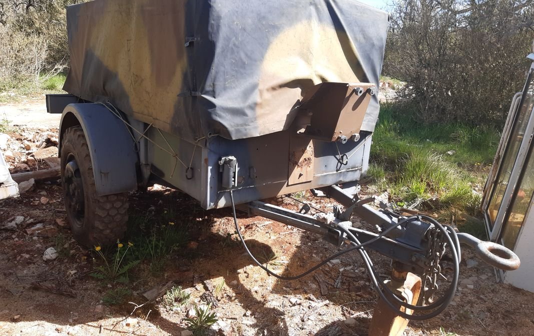 Remorque 1ton GMC militaire avec groupe graissage fog