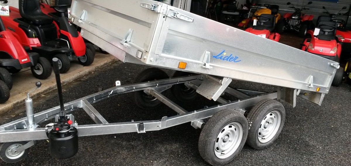 Remorque benne LIDER 2 essieux 750 kg neuf permisB