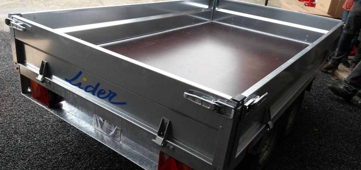 Remorque benne LIDER 2 essieux 750 kg neuf permisB 2