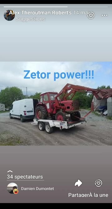 Remorque plateau porte engin