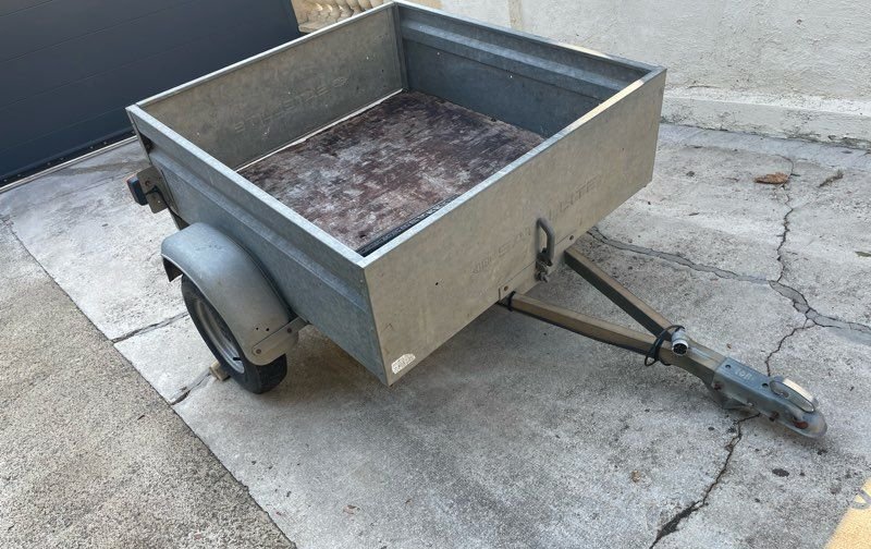 Remorque utilitaire satellite basculante acier galvanisé