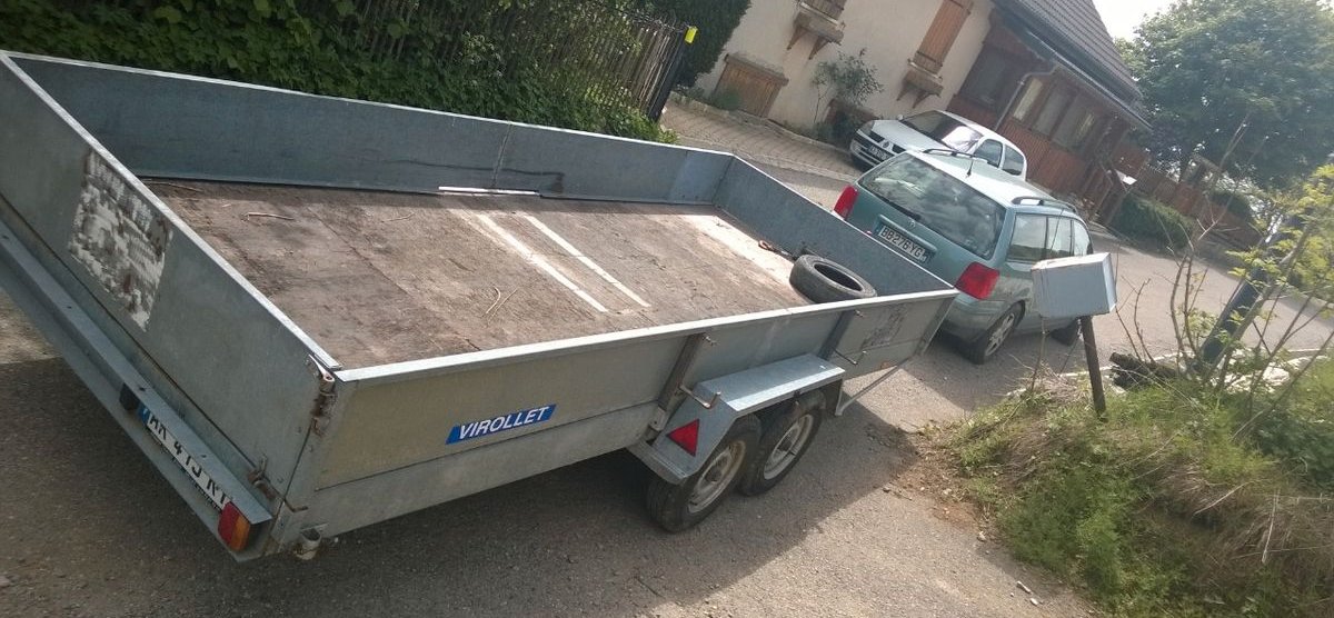 Plateau remorque A2S 2500kg 2