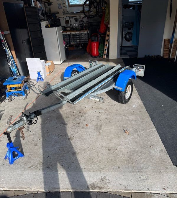 Remorque moto quad 2 rails