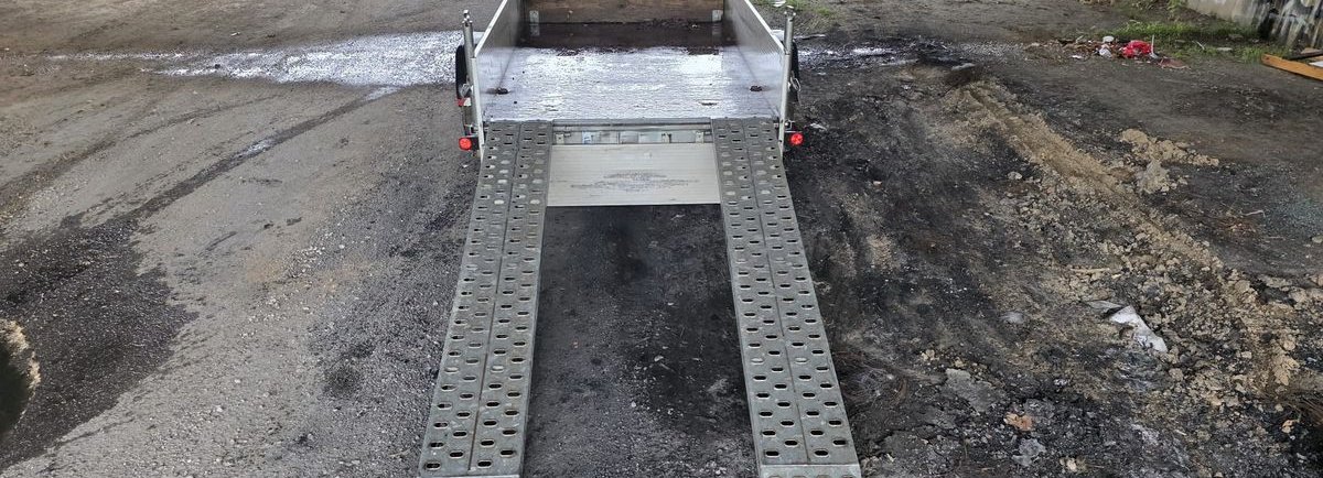 Remorque ALU Bockmann porte engin / plateau PTAC 1200kg + les rampes 2000kg 2